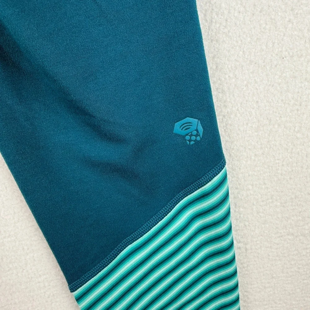 Mountain Hardwear‎ Butterlicious Stripe Tights Womens Small Blue Athleisure - Picture 4 of 9